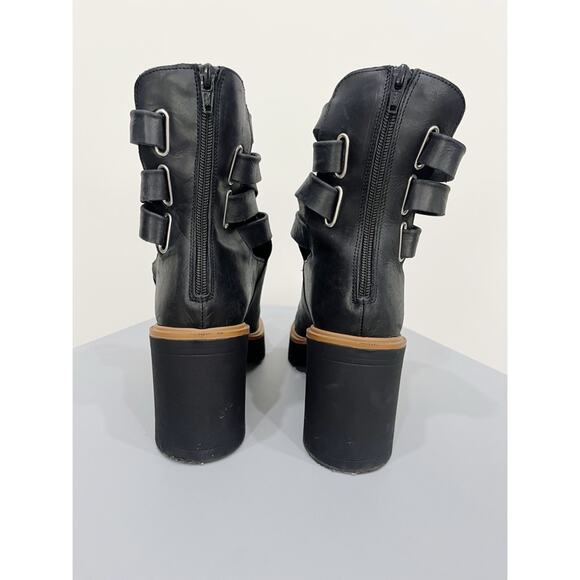 Free People Jesse Cutout Black Leather Boot - Picture 5 of 9